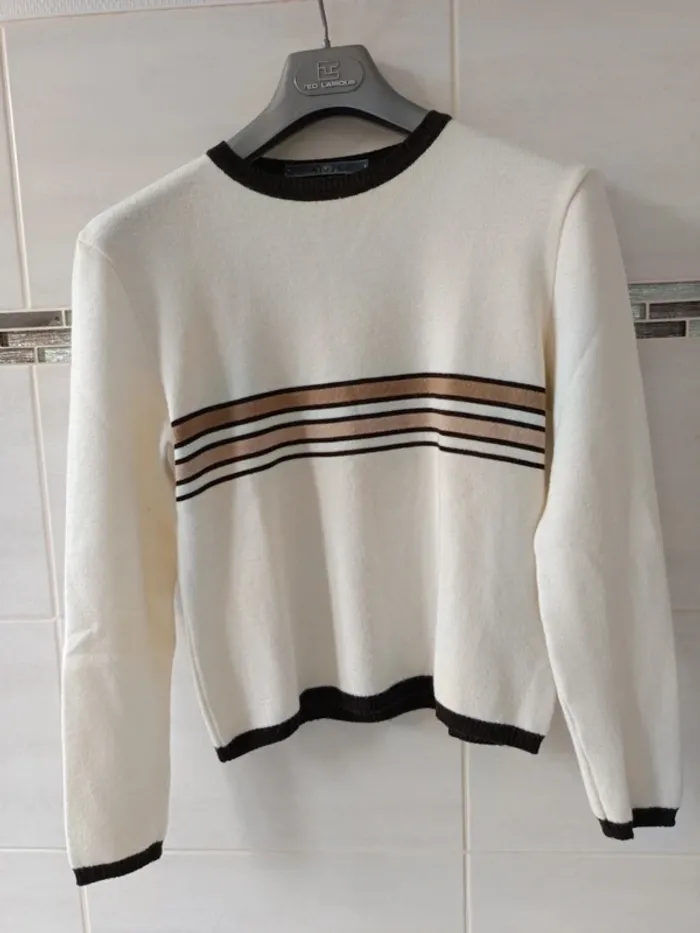 Pull Caroll vintage 50% laine mérinos t.40
