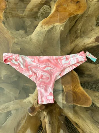 Bas de maillot de bain Ardene swim femme rose blanc