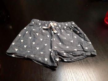 Short Tao neuf 4 ans fille bleu cœur blanc