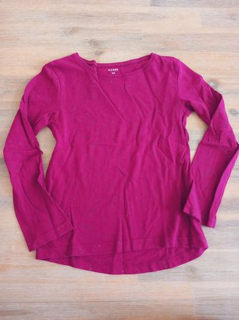 T-shirt manches longues violet à pois – Kiabi – 5 ans