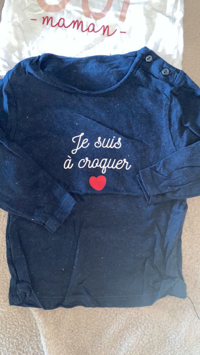 Lot de 2 tee shirt manches longues Kiabi - photo numéro 2