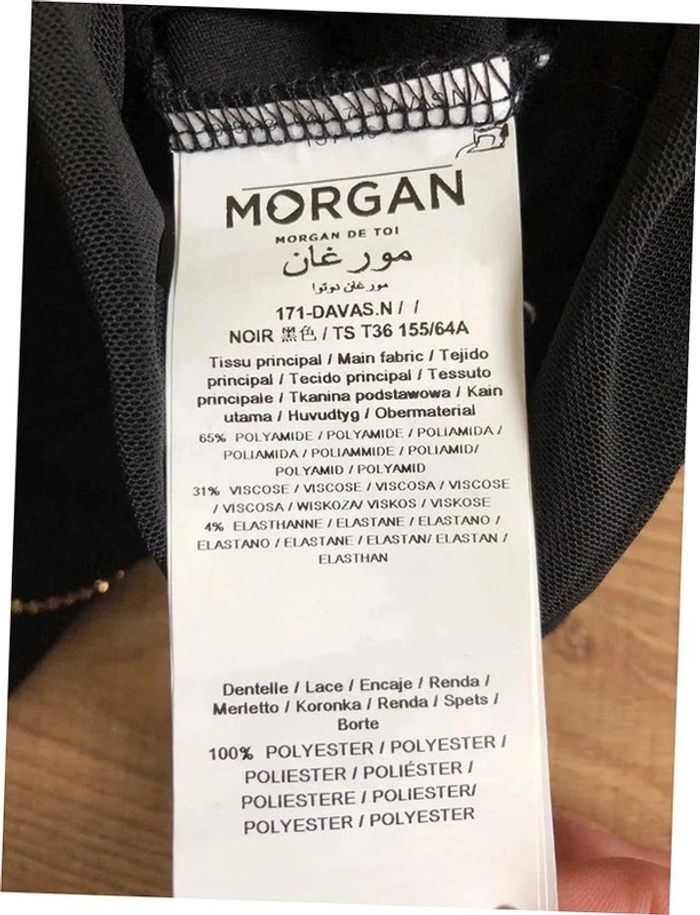 Haut noir et doré neuf sans manches Morgan taille S (valeur 35€) - photo numéro 16