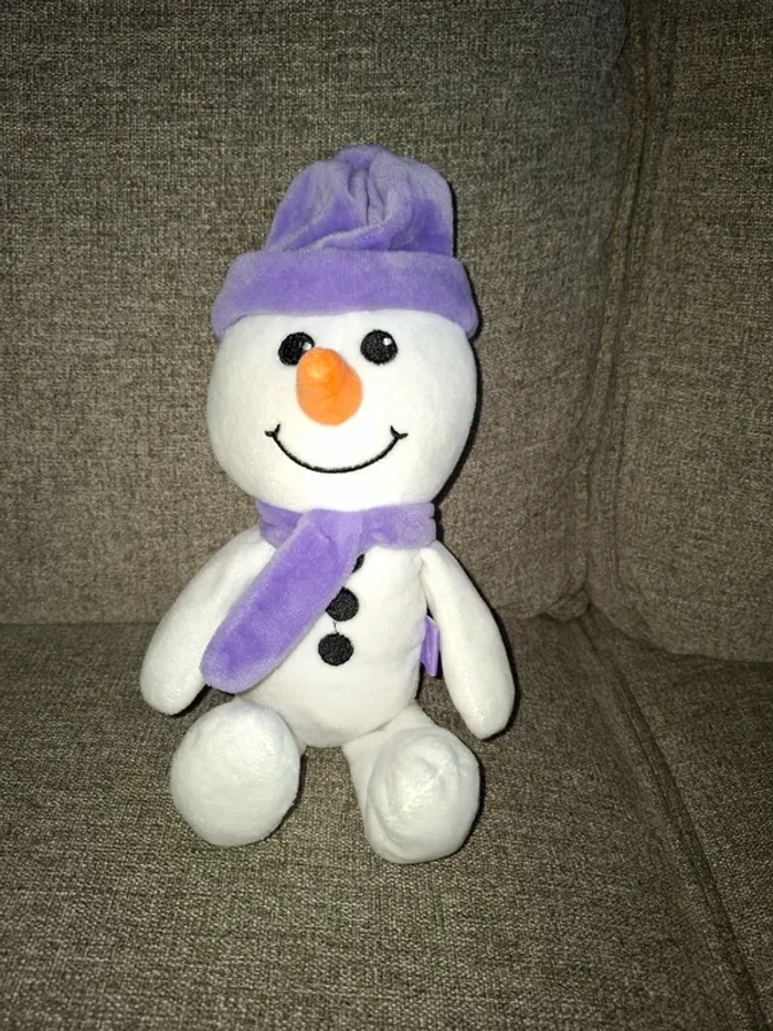 Peluche bonhomme de neige Milka