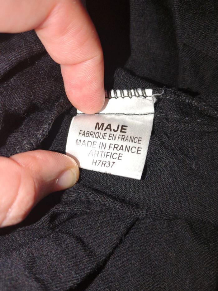 Robe Maje taille 1 comme neuve manches volantes - photo numéro 3