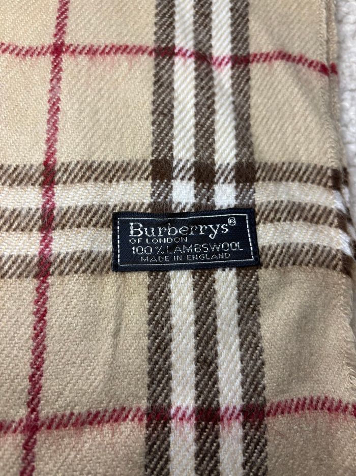 Écharpe Burberry Vintage en laine à carreaux/tartan Beige/Crème - photo numéro 2
