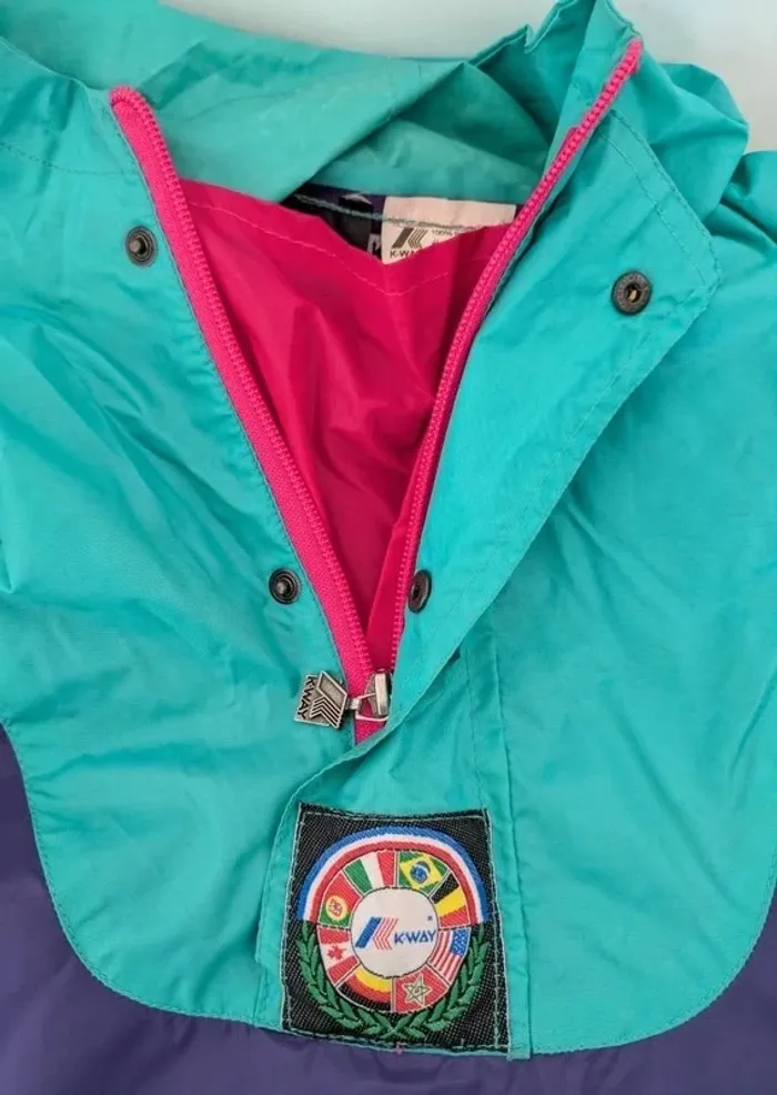 Veste vintage - K-way - taille M - photo numéro 3