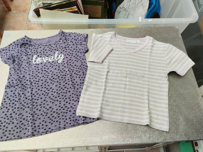 Lot de 2 Tee-shirt manches courtes 5 ans fille