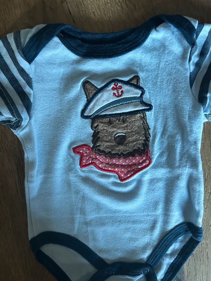 Ensemble naissance body et bonnet assorti 3 mois - photo numéro 2