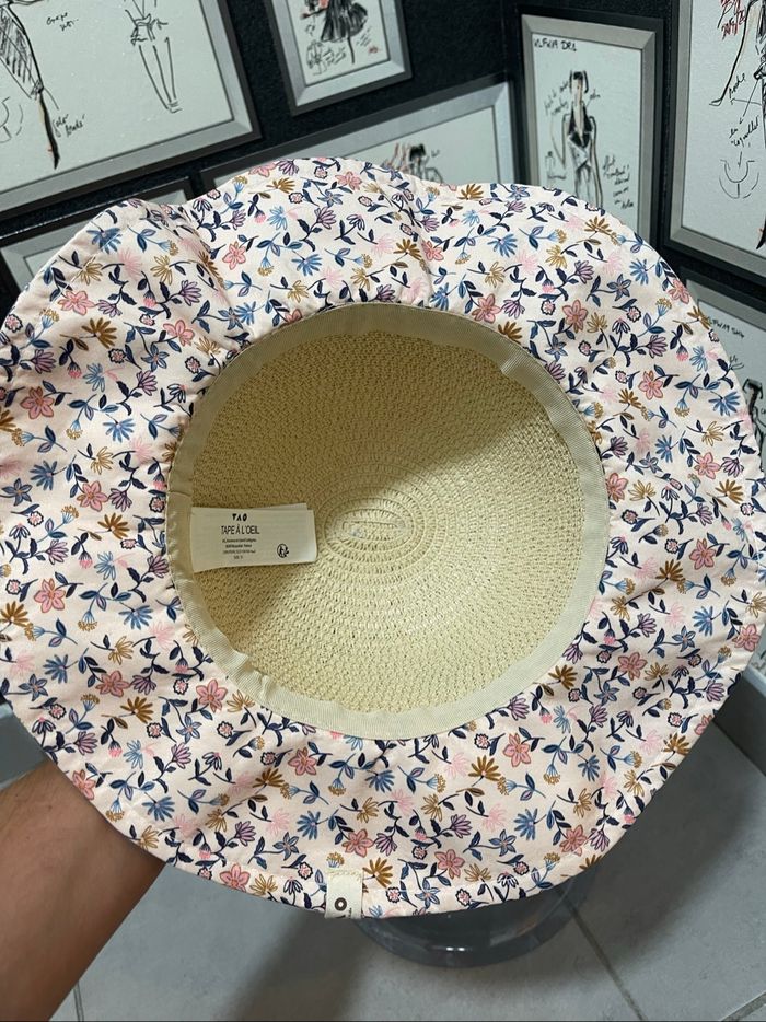 Chapeau paille et tissus T.51 cm fille Tape à l’Oeil - photo numéro 2