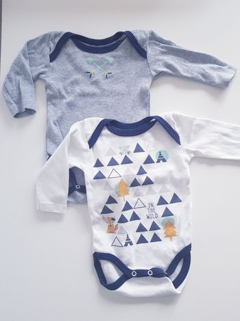 U Tout Petits - Lot de 2 bodies manches longues