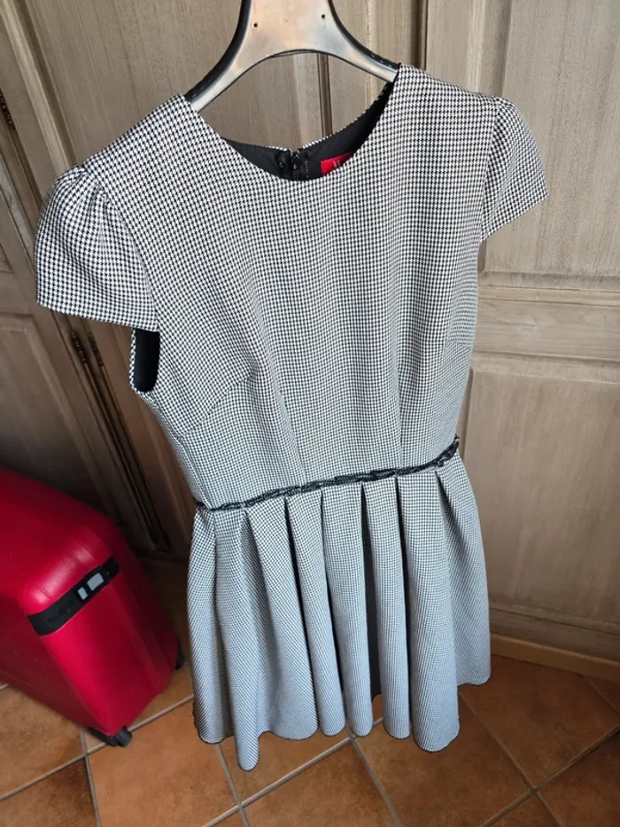 Robe vintage à carreaux pieds de poule héroïnes - photo numéro 4