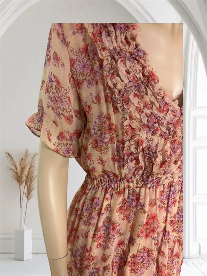 Magnifique robe fleuris entièrement doublée the kooples neuve taille 1 - photo numéro 3