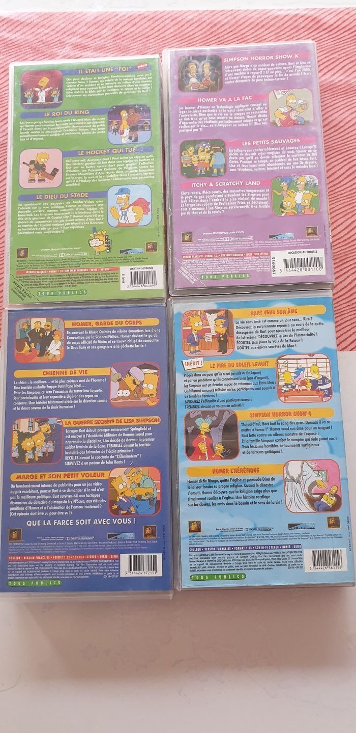 Lot de 4 VHS vintage les Simpson - photo numéro 2