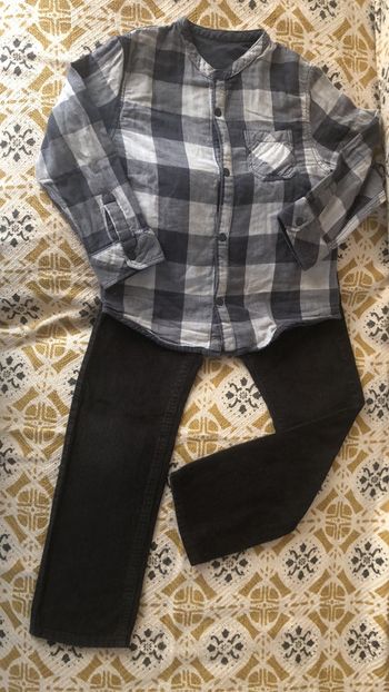 Ensemble chemise pantalon velours