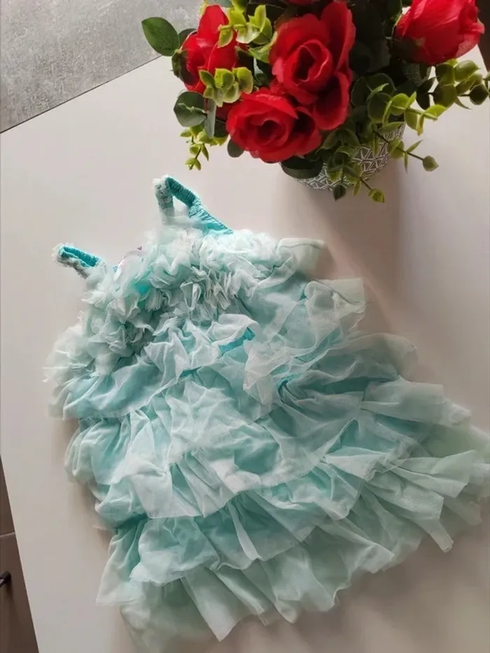 Petite robe Chic - Bleu turquoise / Evènement, mariage ect.. - photo numéro 4