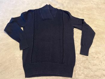 Pull bleu marine en coton - H&M - T.M