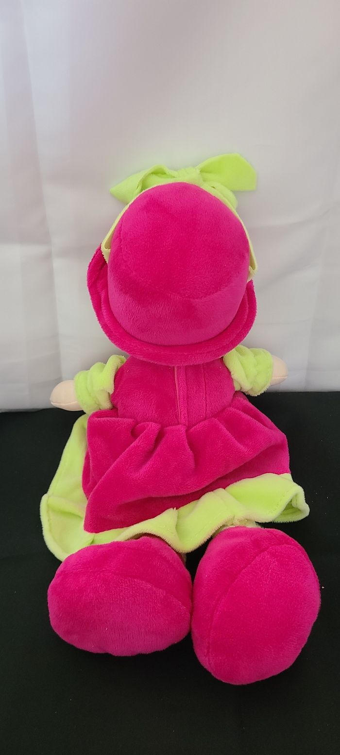 Doudou poupée rose fuschia vert Alice 30 cm Aguila de Oro Toys - photo numéro 3