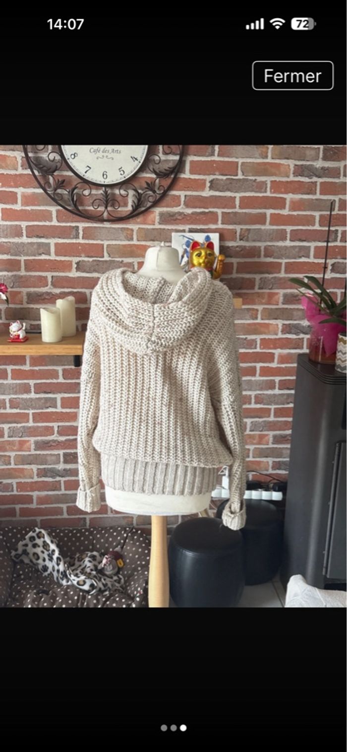 Pull femme capuche M/L sans marque - photo numéro 2