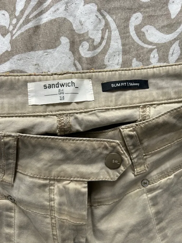 Pantalon slim, sandwich taille 34 - photo numéro 5