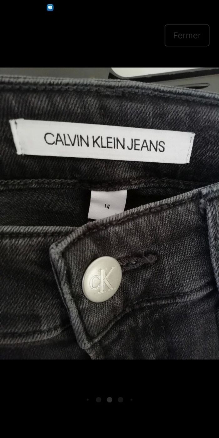 Calvin klein Jean skinny gris taille 14 ans (ENF 055) - photo numéro 6