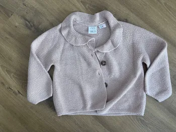 Veste en maille rose poudrée Zara