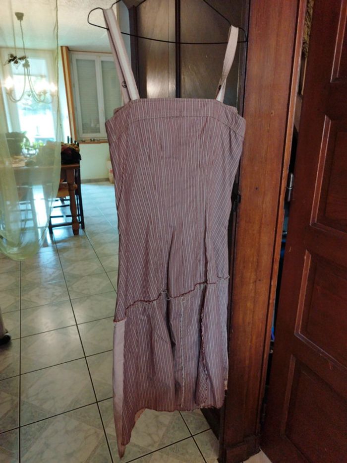 Robe rose rayures patchwork vintage L/40 y2k - photo numéro 10