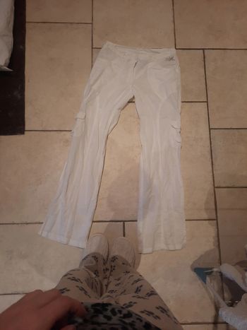 Pantalon été blanc uni