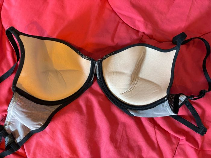 Soutien gorge push up wonferbra noir avec détails dentelle 90C - photo numéro 2