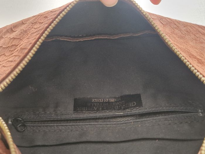 Pochette   Marron en Cuir Véritable - photo numéro 6