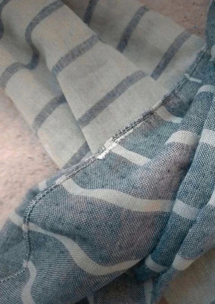 Écharpe Okaïdi rayée bleu ciel et bleu jean 12 - 24 mois - photo numéro 5
