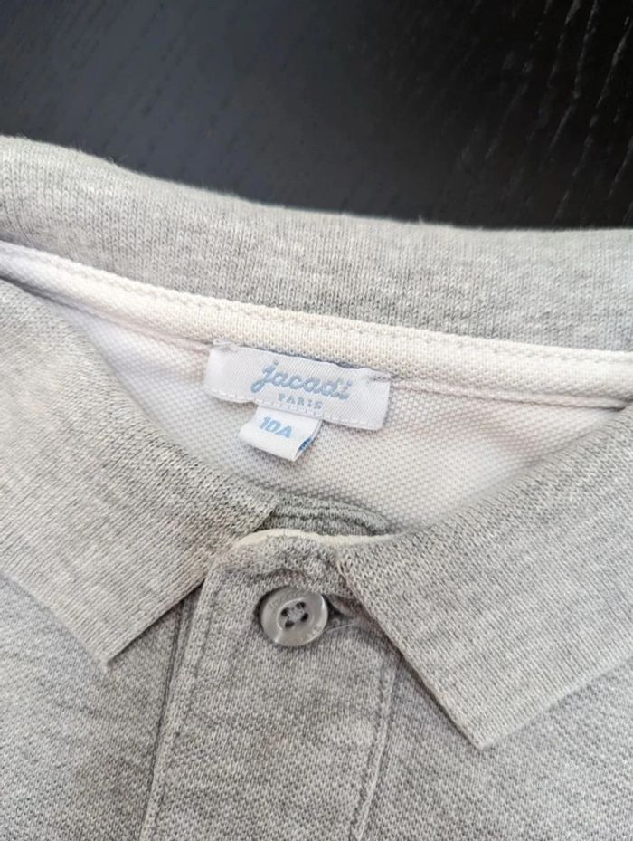 Polo gris Jacadi 10 ans - photo numéro 2