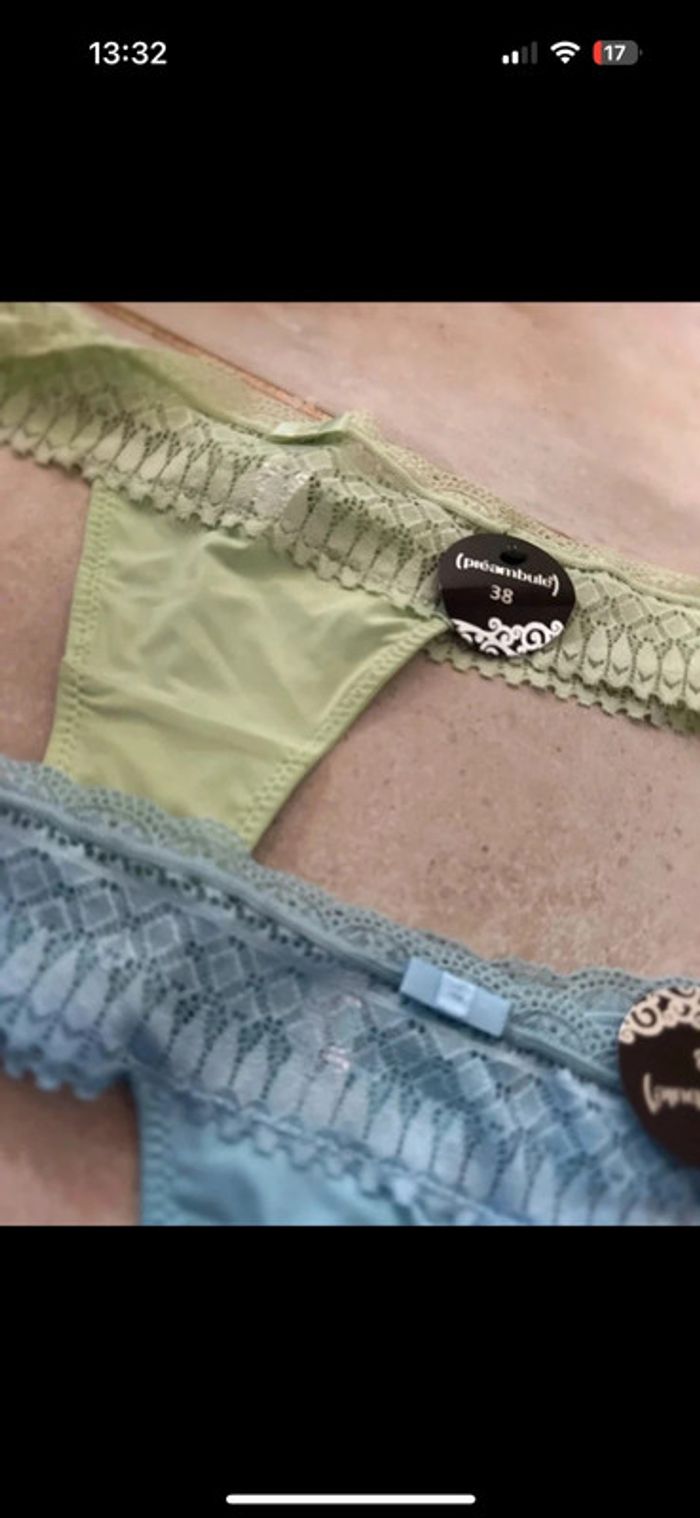 Lot de deux strings neuf avec étiquette taille 38 - photo numéro 4