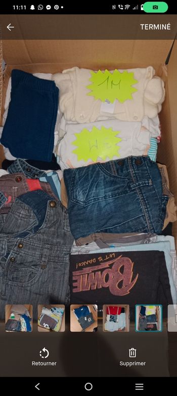 Gros lot vêtement bébé garçon 1 mois a 18 mois Urgent !