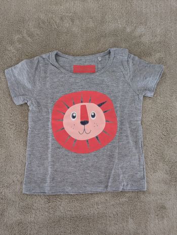 T-shirt Gris Chiné Tricky Tracks - 6 Mois