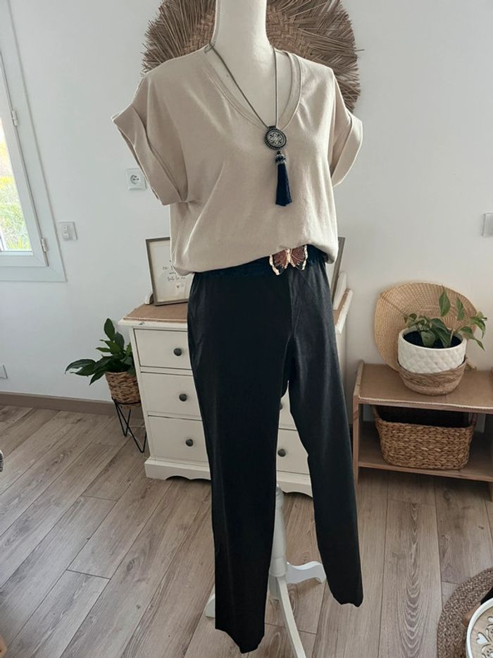 Pantalon de ville femme gris Autre ton taille 46/48 - photo numéro 2