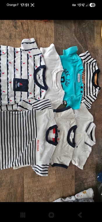 Lot de 7 t shirts manches courtes 6 mois