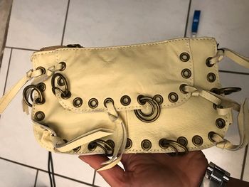 Pochette cuir beige lollipops