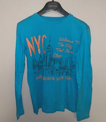 T shirt manches longues NYC taille 14 ans