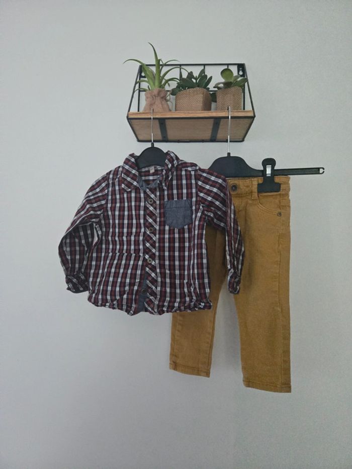 Ensemble chemise et jean / Z et Orchestra 12 mois 👦