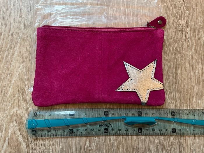 Pochette rose fuchsia motif étoile - photo numéro 6