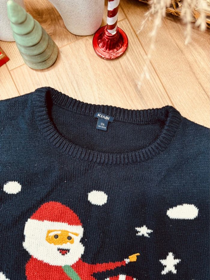 Taille 12 ans pull garçon Kiabi bleu marine * Noël fusée * 🎄 - photo numéro 3