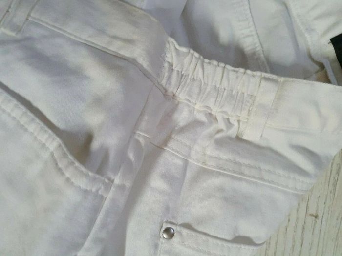 Beau pantalon blanc taille élastique coté T: 38 - photo numéro 7