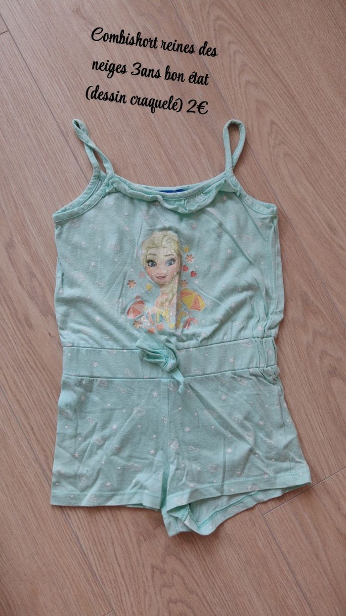 Combishort reine des neige 3ans