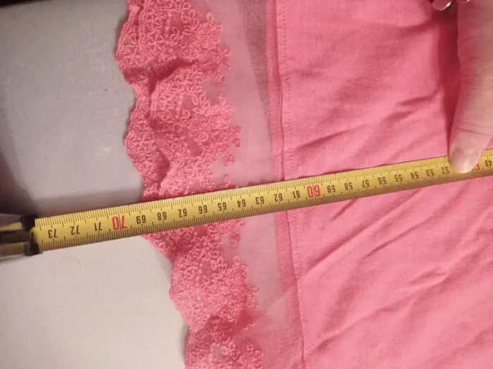 T-shirt sans manche rose avec dentelle - photo numéro 6
