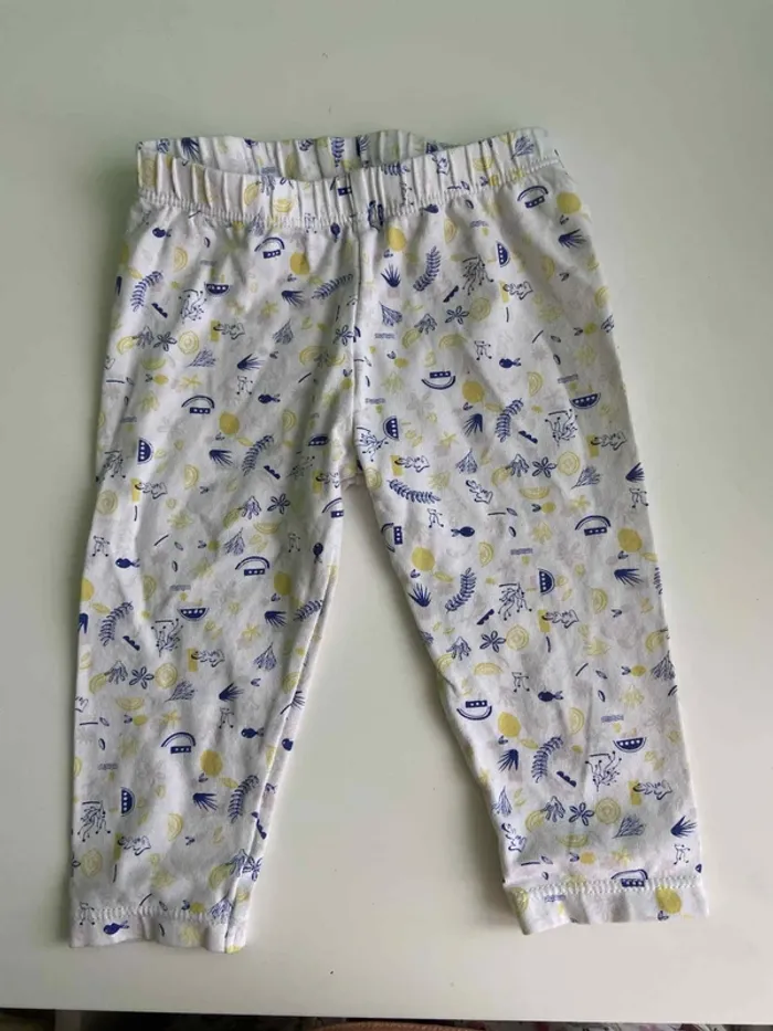Lot de 10 bas : 9 leggings et 1 pantalon, fille 6-9 mois - photo numéro 3
