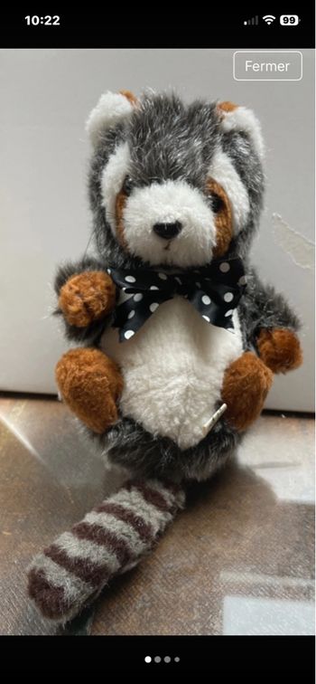 Peluche raton, laveur