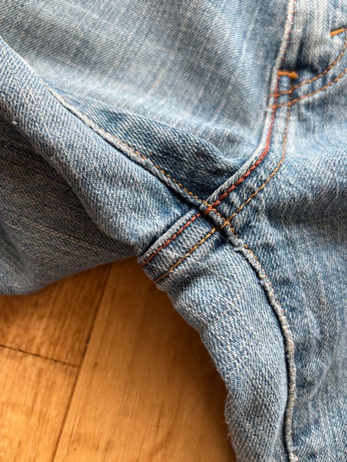 Jean femme Levi’s 515 bootcut évasé y2k 2000s bleu clair troué Mexique US rare taille 36/38 S/M - photo numéro 6