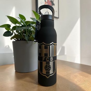 Gourde FC Barcelone Sport Avec Paille - Barcelone - Noir
