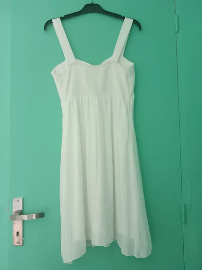 Robe cocktail blanche Taille L - photo numéro 4