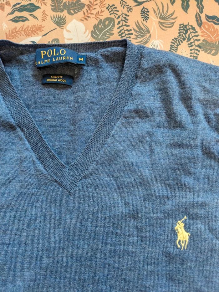 Pull Ralph Lauren Polo col en V Mérinos - photo numéro 2